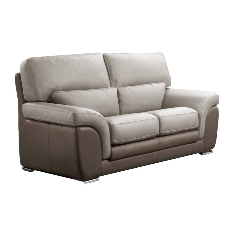 Produit similaire: Cloé Canapé cuir vachette 2 places. Bicolore taupe et beige .