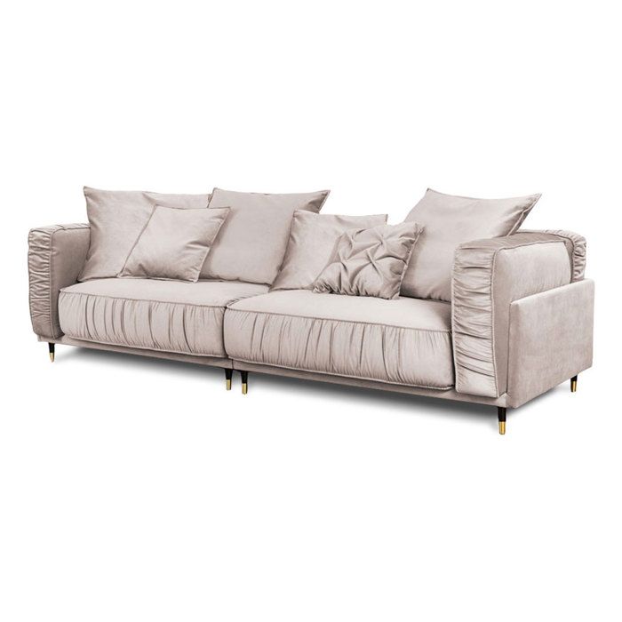 Produit similaire: Canapé Droit Velours Beige Fiorenzo - 4 places