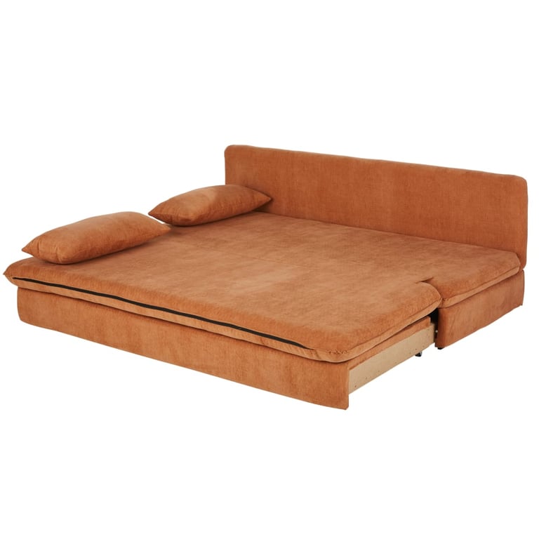 Canapé Clio convertible 2/3 places tissu rouge - Vue supplémentaire 3