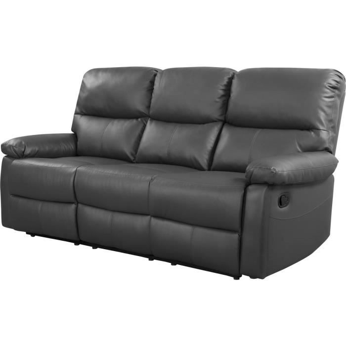 Produit similaire: Canapé relax Lincoln - HABITAT ET JARDIN - 3 places - Gris
