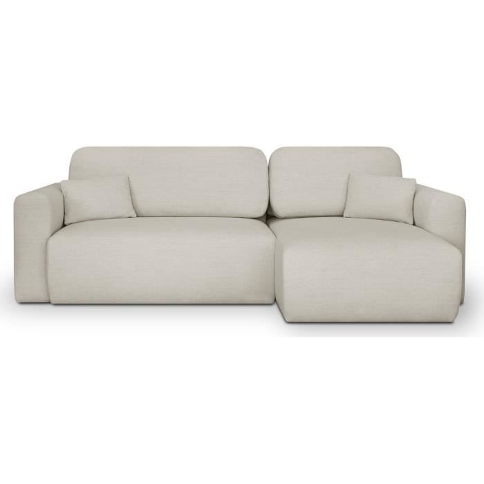 Produit similaire: Canapé d'angle convertible 4 places - HOMIFAB - Davis T - Réversible - Ecru - Tissu certifié Oekotex