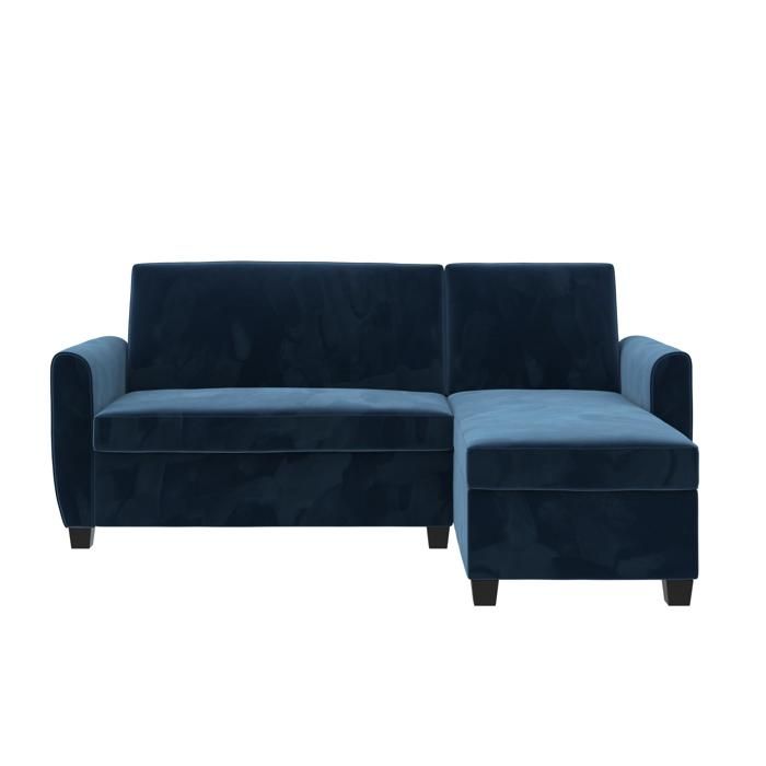 Produit similaire: Noah | Canapé-lit 3 places avec chaise longue en velours bleu foncé
