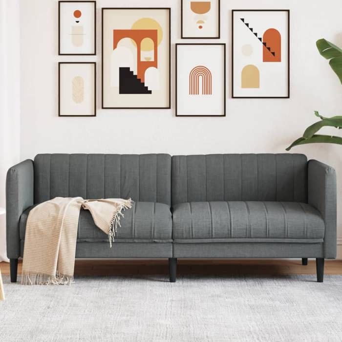 Produit similaire: Nouveau Canapé à 3 places - Canapé droit pour Salon - gris foncé tissu DECO FT4158198