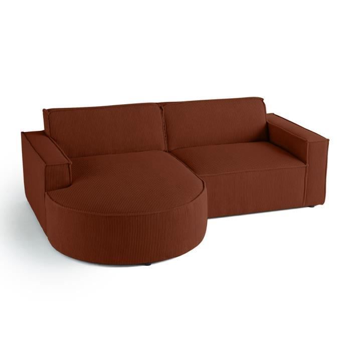 Produit similaire: Spiaggia - canapé d'angle gauche - 4 places - en velours côtelé - Terracotta