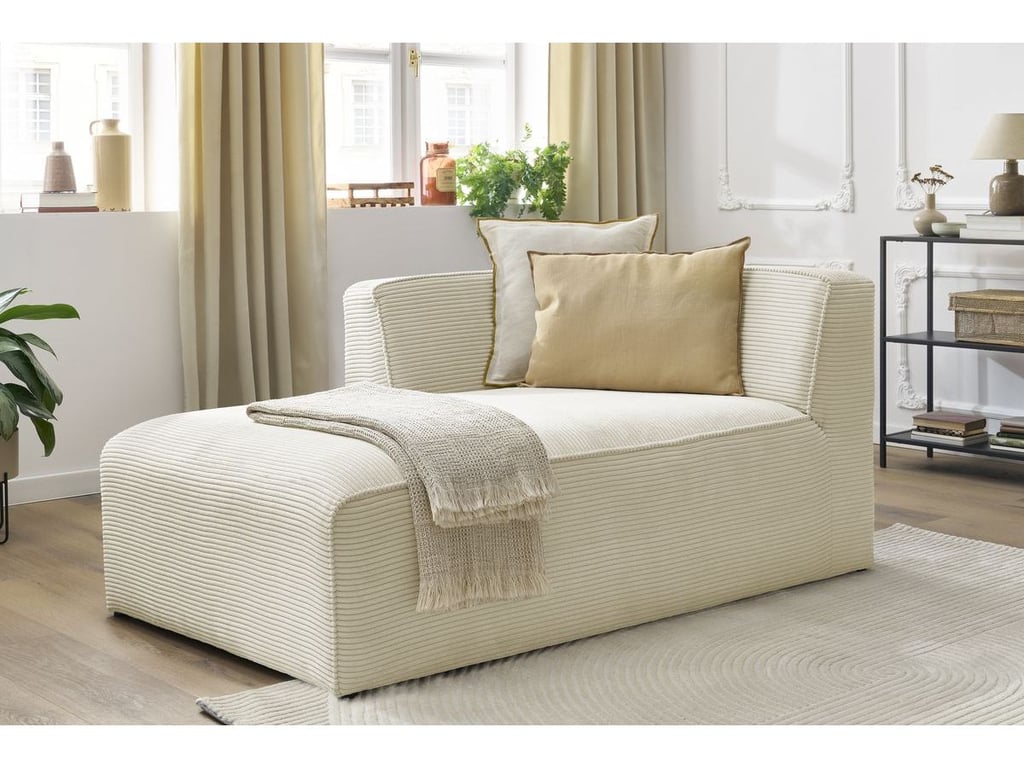 Produit similaire: Méridienne pour canapé modulable MEGEVE tissu velours côtelé beige angle gauche BOBOCHIC 1 places