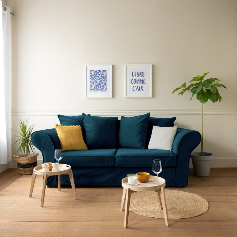 Produit similaire: oscar - Canapé velours Bleu