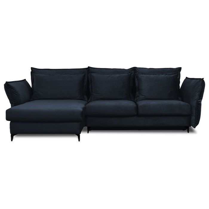 Produit similaire: Canapé d'angle gauche en velours bleu Verduro - 3 places - Maison Aubertin - Convertible - Coffre de rangement