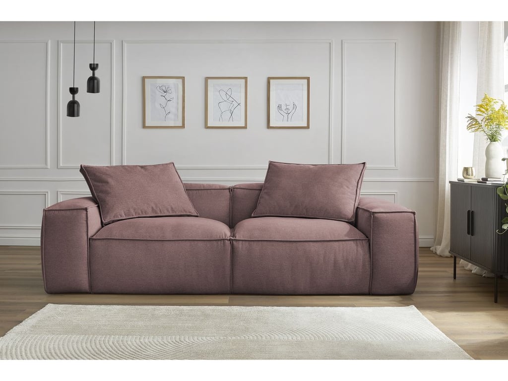 Produit similaire: Canapé droit fixe ultra moelleux 3 places BOHEME tissu chiné rose BOBOCHIC