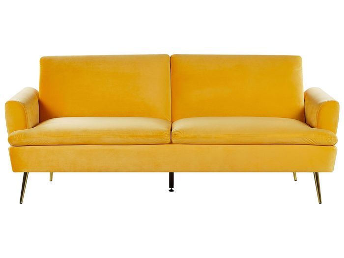 Produit similaire: Canapé convertible 3 places en velours jaune VETTRE