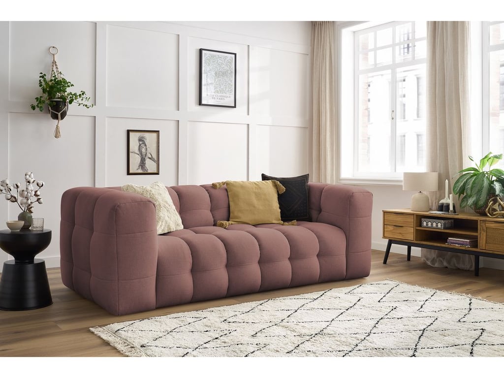 Produit similaire: Canapé droit fixe 3 places CLOUD rose BOBOCHIC