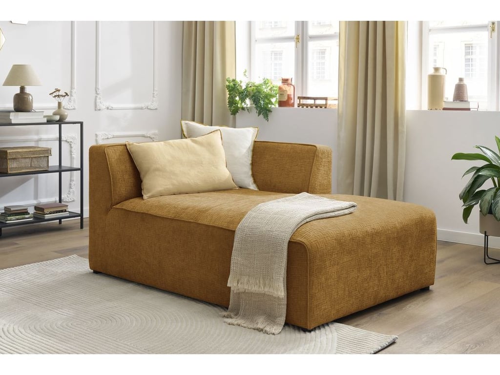 Produit similaire: Méridienne pour canapé modulable MEGEVE tissu texturé jaune angle droit BOBOCHIC 1 places