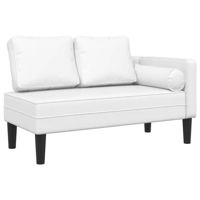 Produit similaire: Meridienne chaise longue canape pour interieur avec coussins en PVC blanc DEC026059