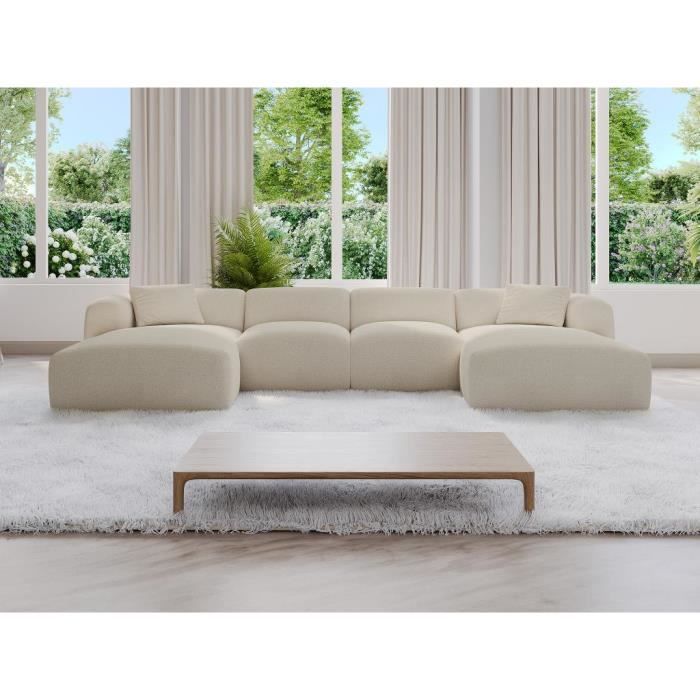 Produit similaire: Grand canapé d'angle panoramique en tissu beige POGNI de Maison Céphy