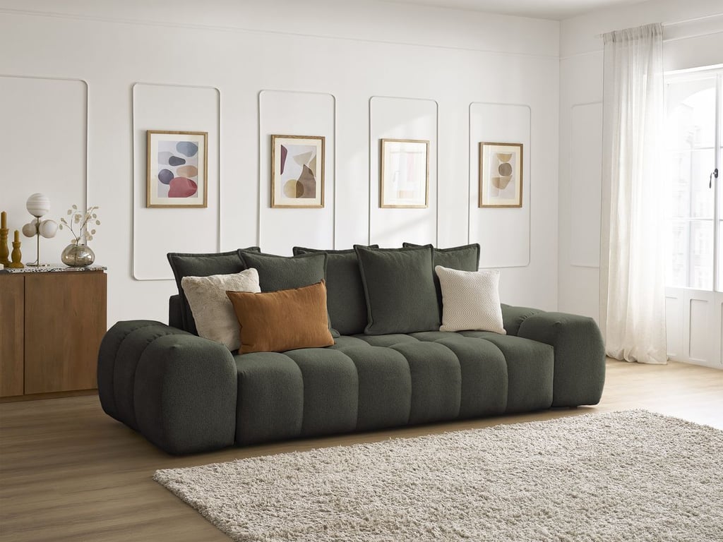 Produit similaire: Canapé droit fixe 3 places EVEREST tissu chiné vert BOBOCHIC