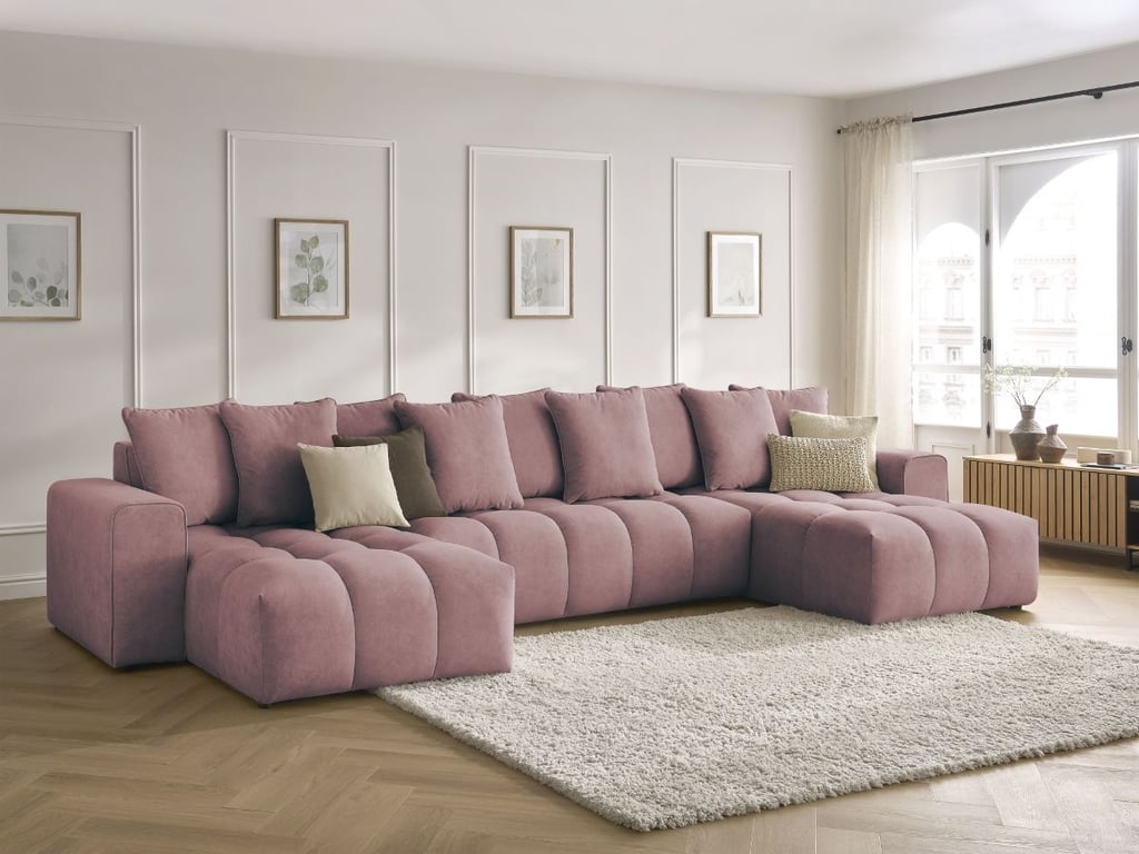 Produit similaire: Mont-Blanc canapé panoramique fixe 5 places velours rose