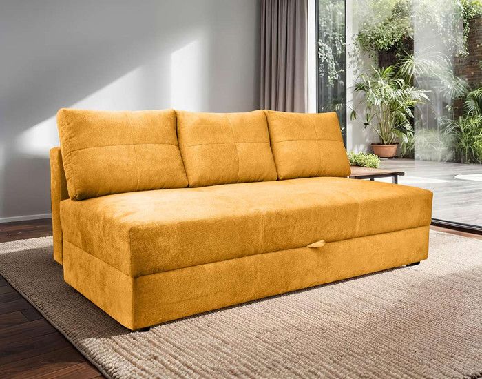 Produit similaire: Lucina - canapé droit 3 places - convertible avec coffre - en velours - Jaune