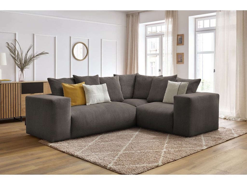 Produit similaire: Canapé d'angle fixe modulable VOLTAIRE avec 1 chauffeuse 2 places, 1 angle et 1 chauffeuse 1 place taupe angle droit BOBOCHIC 4 places