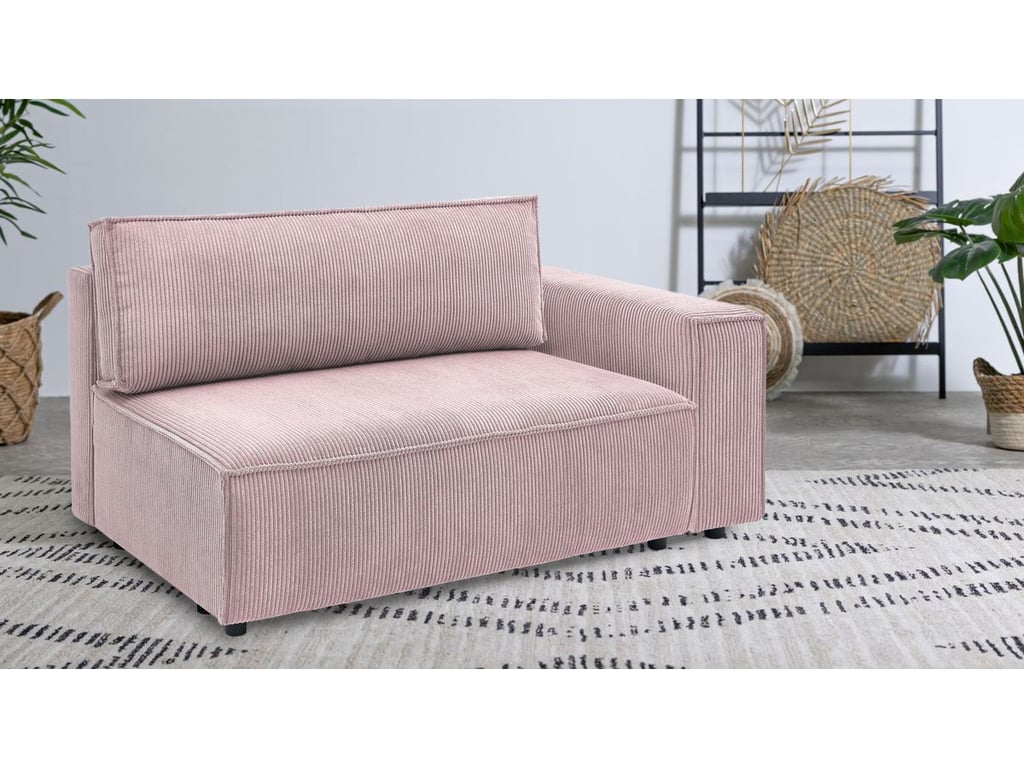 Produit similaire: Chauffeuse 2 places avec accoudoir pour canapé modulable NIHAD tissu velours côtelé violet angle droit BOBOCHIC 2 places