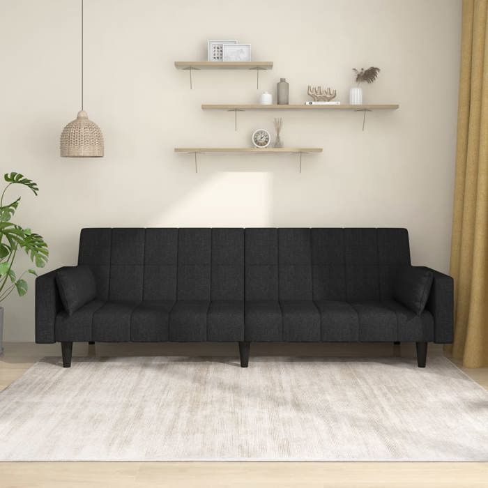 Produit similaire: Canapé-lit à 2 places avec deux oreillers noir tissu 375835
