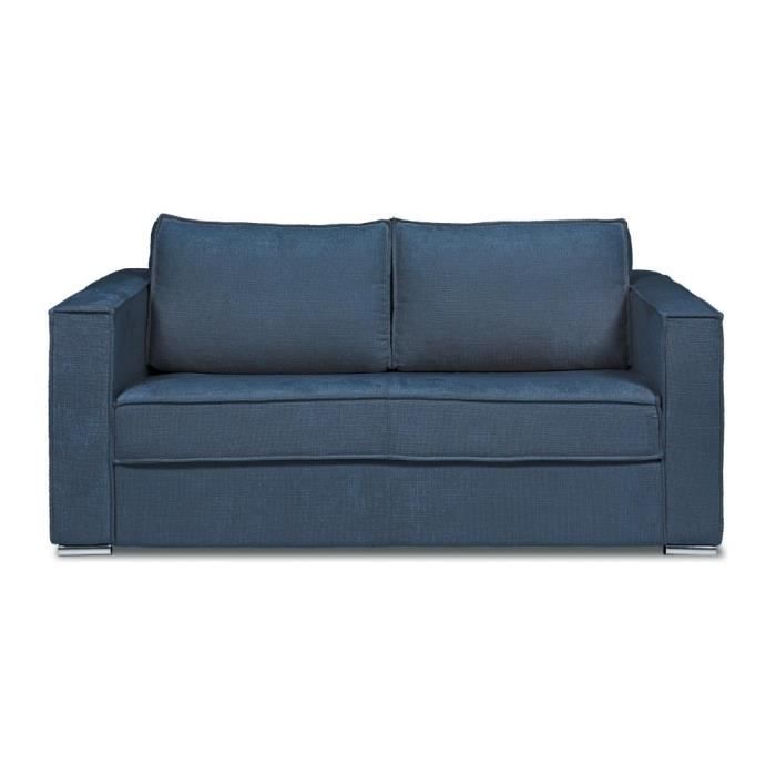 Produit similaire: Canapé 4 places convertible express en tissu texturé bleu - Couchage 160 cm - Matelas 14 cm LORETO
