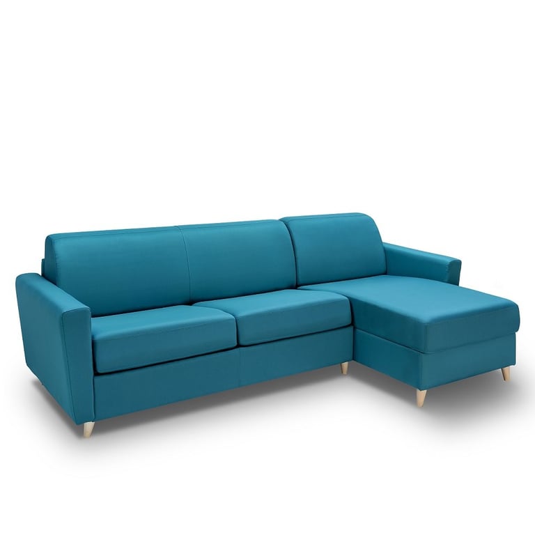 Produit similaire: Canapé d'angle VIRGOLA convertible EXPRESS 160 cm sommier lattes matelas 16 cm tissu bleu turquoise