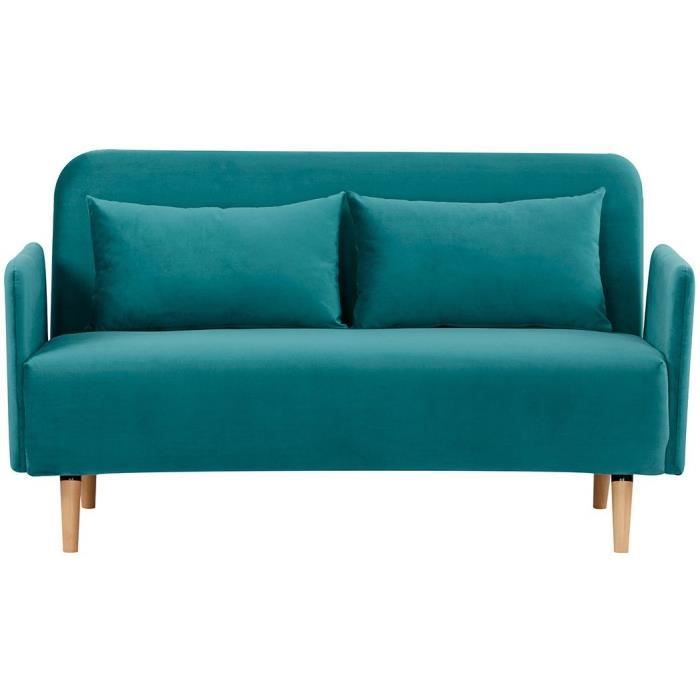 Produit similaire: Canapé BZ DEPLO 2 places - Tissu bleu canard 140 - L 152 x P 90 x H 81 cm