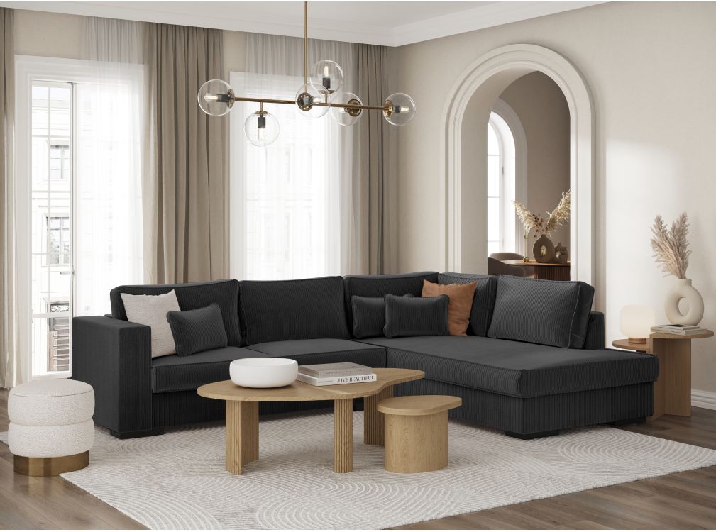 Produit similaire: belami - Canapé velours côtelé Gris