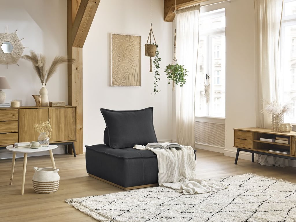 Produit similaire: Chauffeuse 1 place sans accoudoirs ELISA gris foncé BOBOCHIC 1 places