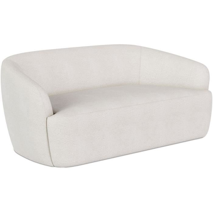 Produit similaire: Canapé incurvé en tissu bouclé de 2 places - Curva Blanc 82