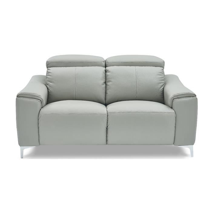Produit similaire: Canapé relaxation électrique 2 places en cuir BIANCA - Gris clair 52 cm Gris Perle