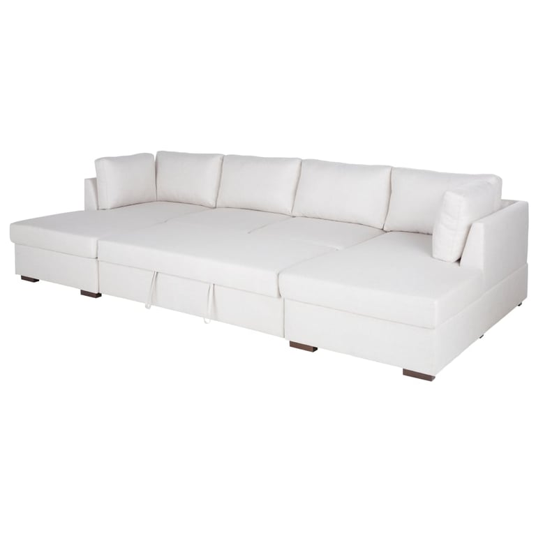 Canapé Times Square 7 places convertible velours beige - Vue supplémentaire 3