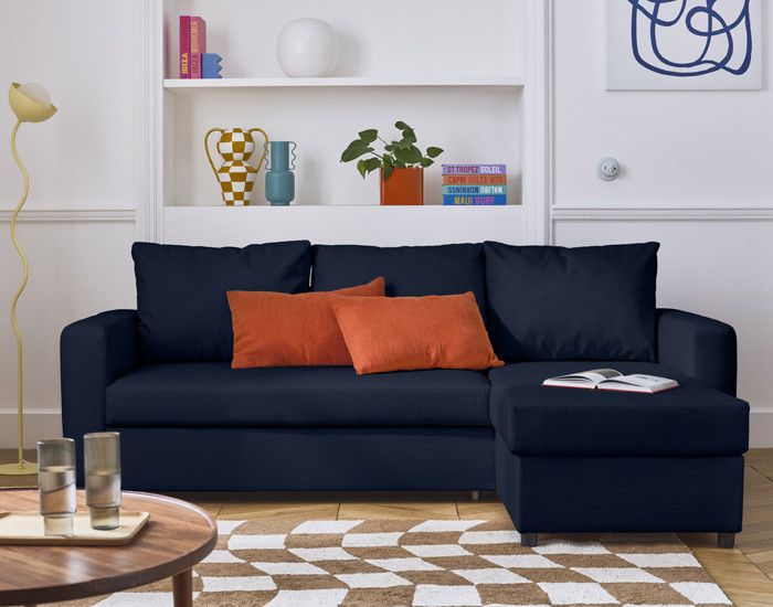 Produit similaire: Martha - canapé d'angle réversible 4 places - convertible avec coffre - en tissu - Bleu