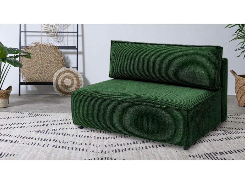 Produit similaire: Chauffeuse 2 places sans accoudoir pour canapé modulable NIHAD tissu velours côtelé vert foncé BOBOCHIC 2 places