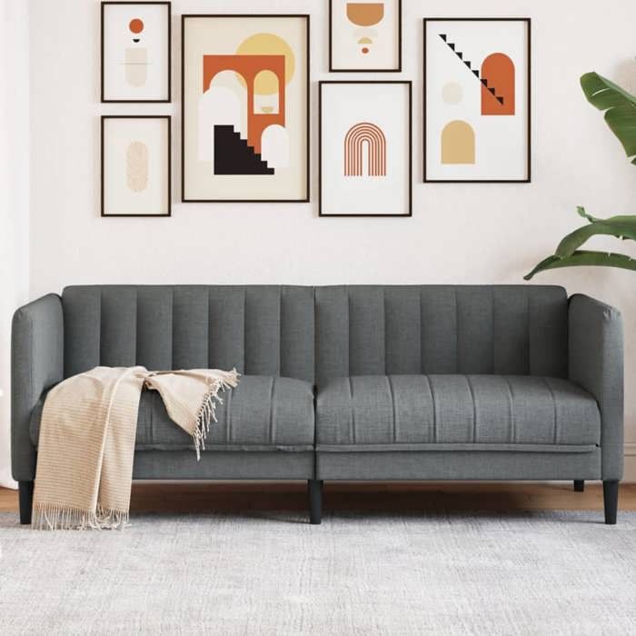 Produit similaire: Canapé rétro salon/ Canapé à 2 places - gris foncé tissu CC68722184