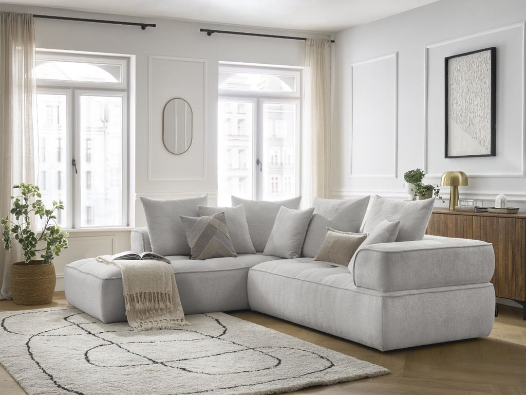 Produit similaire: Canapé d'angle L fixe WHESLEY gris clair angle gauche BOBOCHIC 4 places