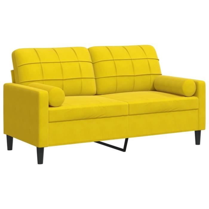 Produit similaire: Canapé 2 places - ASHATA - Velours jaune - Déhoussable - Design contemporain - Confort moelleux