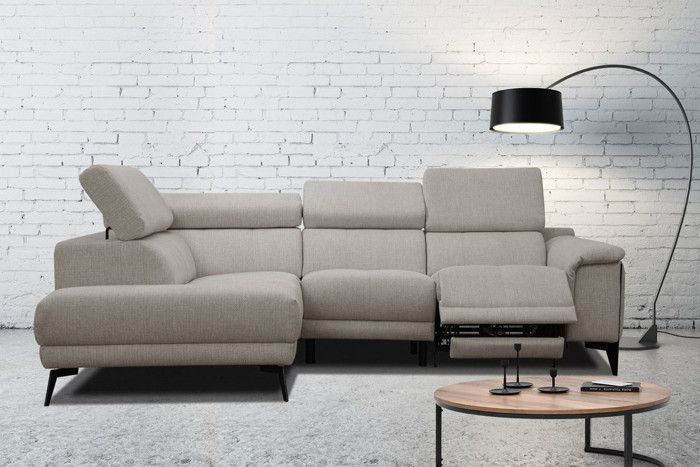 Produit similaire: Canapé d'angle gauche 3 places avec relax électrique - Gris chaud - Matera