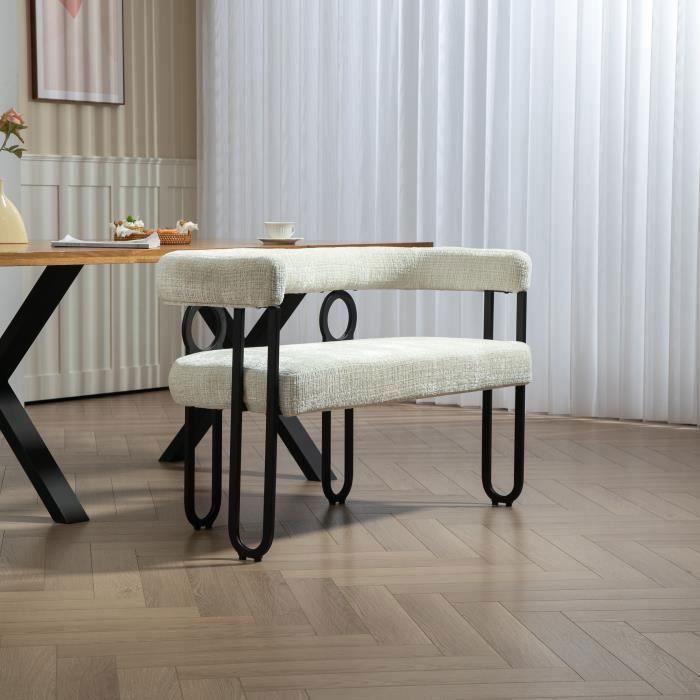 Produit similaire: Canapé double - DREAMMESPACE - Design contemporain - Tissu chenille beige - 250KG - 2 places