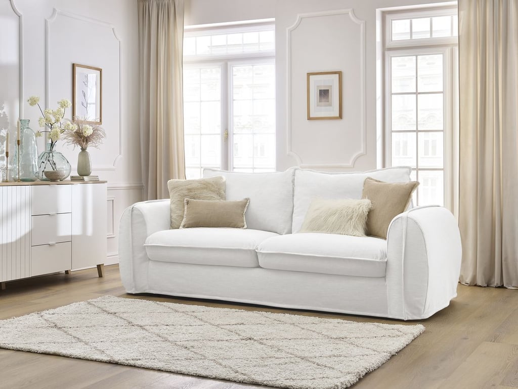 Produit similaire: Canapé droit convertible ARCHIMEDE ouverture express déhoussable blanc 160x194 BOBOCHIC 3 places