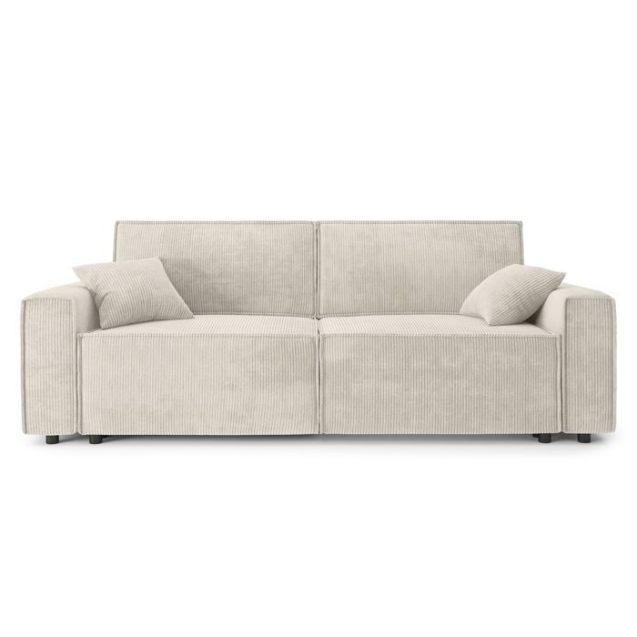 Produit similaire: Canapé droit convertible en velours côtelé - GAUCET DURIF - 3 places - Beige