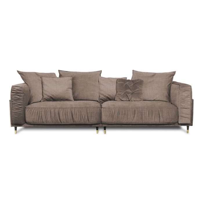 Produit similaire: Canapé fixe 4 places en velours taupe - Maison Aubertin - Fiorenzo - Confort moelleux - Style vintage