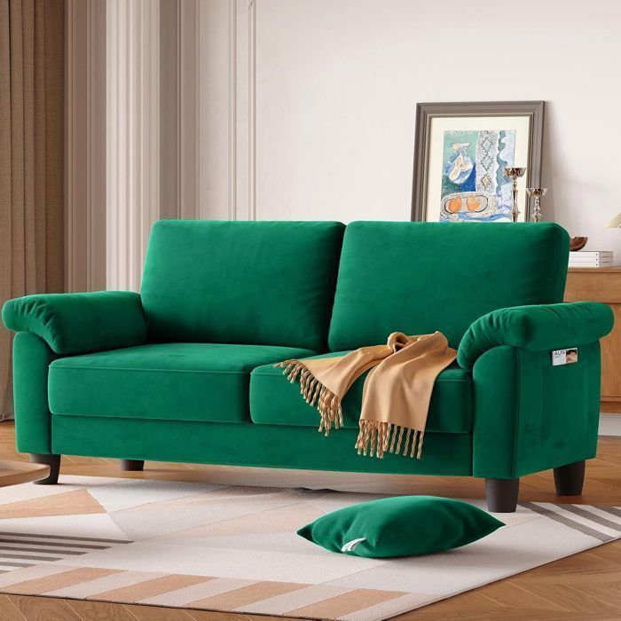 Produit similaire: Canapé à 2 Places Vert, Siège avec Accoudoirs et Dossier Rembourrés, Meuble de Salon Salle de Séjour Intérieur, Moderne,