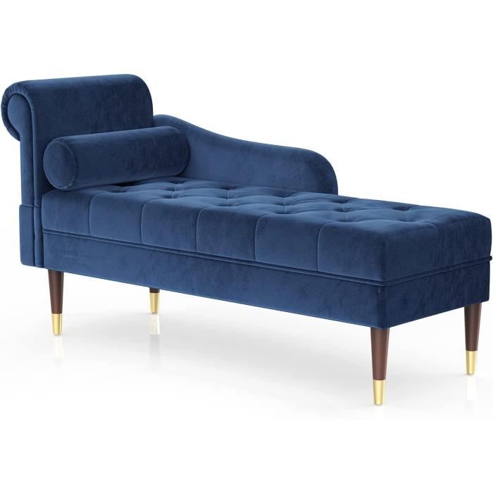 Produit similaire: Vesgantti Méridienne salon en velours côté gauche avec coussin 140,5 x 54 x 76 cm - Bleu