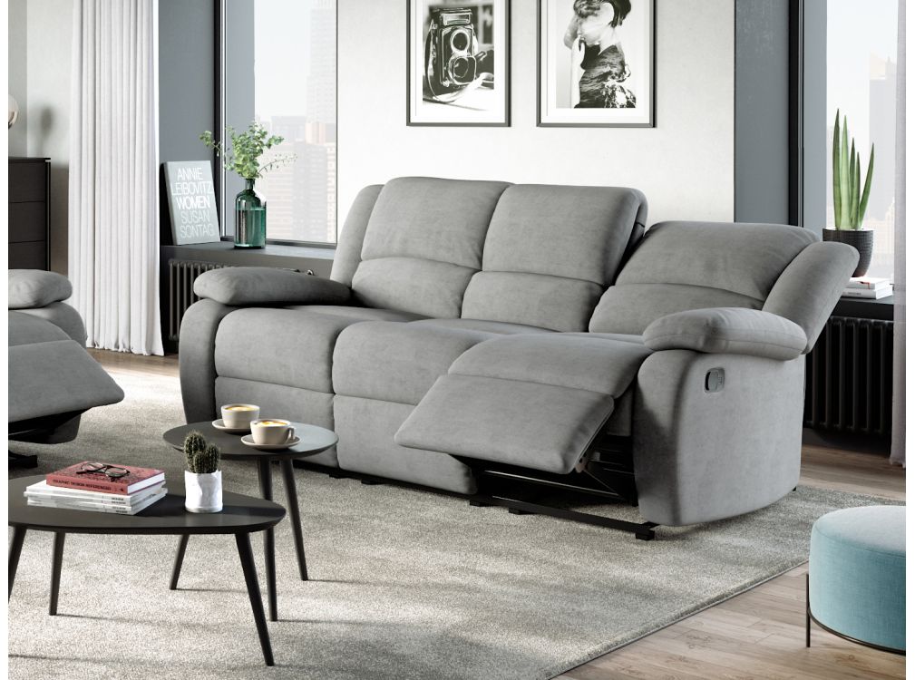 Produit similaire: RELAXXO - Ensemble canapé relax manuel LEO 3 places + fauteuil manuel en microfibre