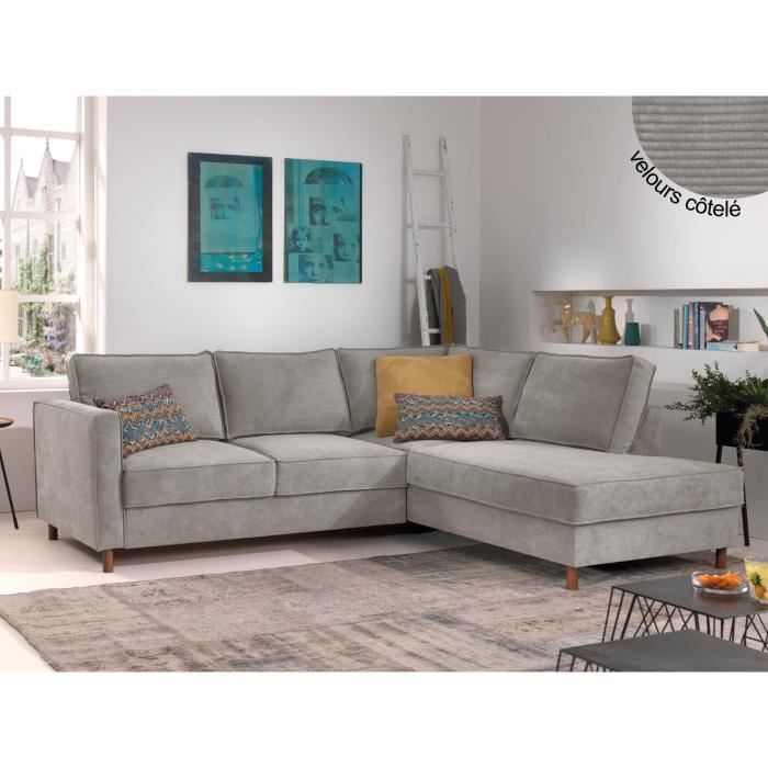 Produit similaire: Jake - canapé d'angle droit - convertible - 5 places - en velours côtelé