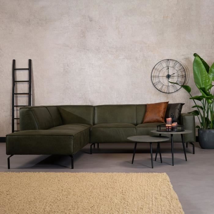 Produit similaire: Canapé d'angle industriel Kansas vert olive gauche - Livin24