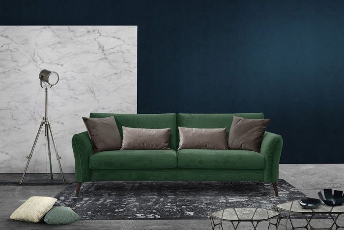 Produit similaire: Canapé droit XXL 3 places tissu vert - Figari