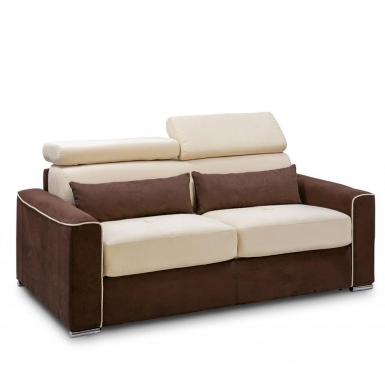Produit similaire: Canapé convertible EXPRESS CANBERRA 140cm matelas 16cm bicolore microfibre crème et marron