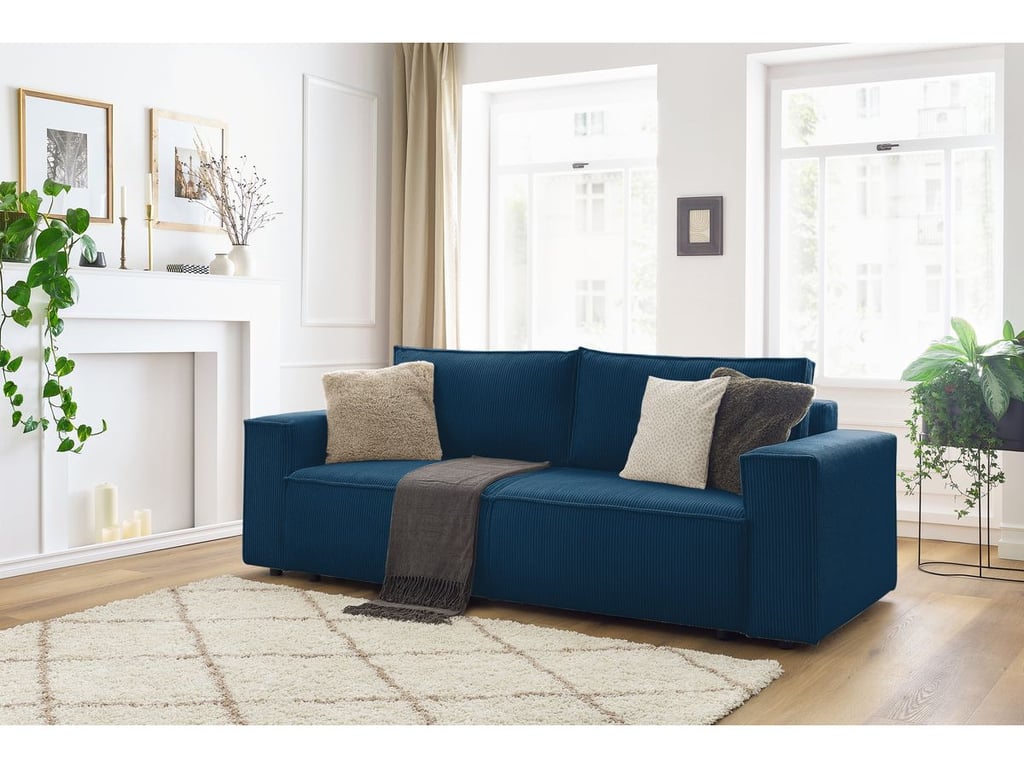 Produit similaire: Canapé Nihad convertible 3 places velours côtelé bleu