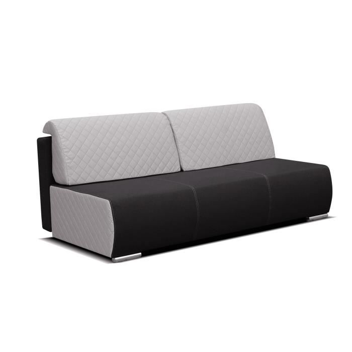 Produit similaire: Canapé en lit convertible avec coffre de rangement - salon & séjour - 195x90x80 cm - LOTTO - Noir + Gris (Sawana 14 + GKU 15)
